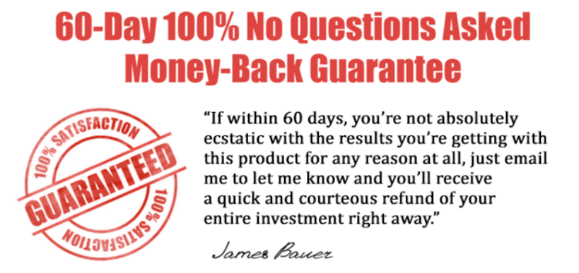 His Secret Obsession 60-day money-back guarantee for risk-free purchase and 100% customer satisfaction